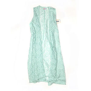 ♦️ BOGO ♦️  Mint Lace Joy Duster Vest - NWT